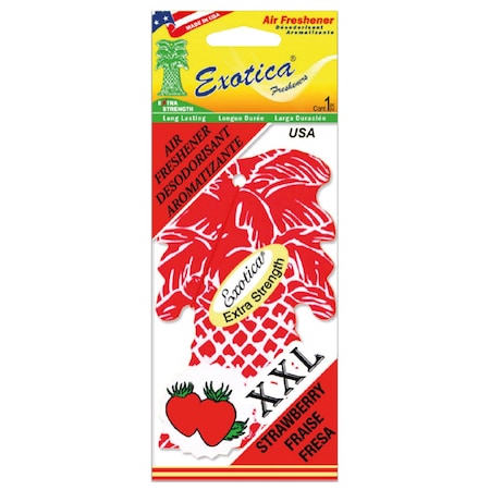 Exotica Fresheners AIR FRESHENER XXL STRAWBERRY TRILINGUAL PT1XXLSTR